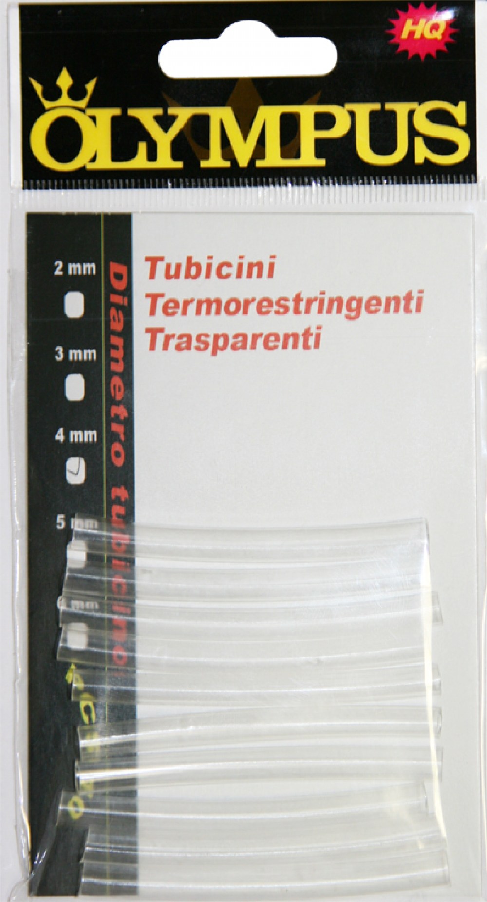 TUBI TERMORESTRINGENTI TRASPARENTI 4mm